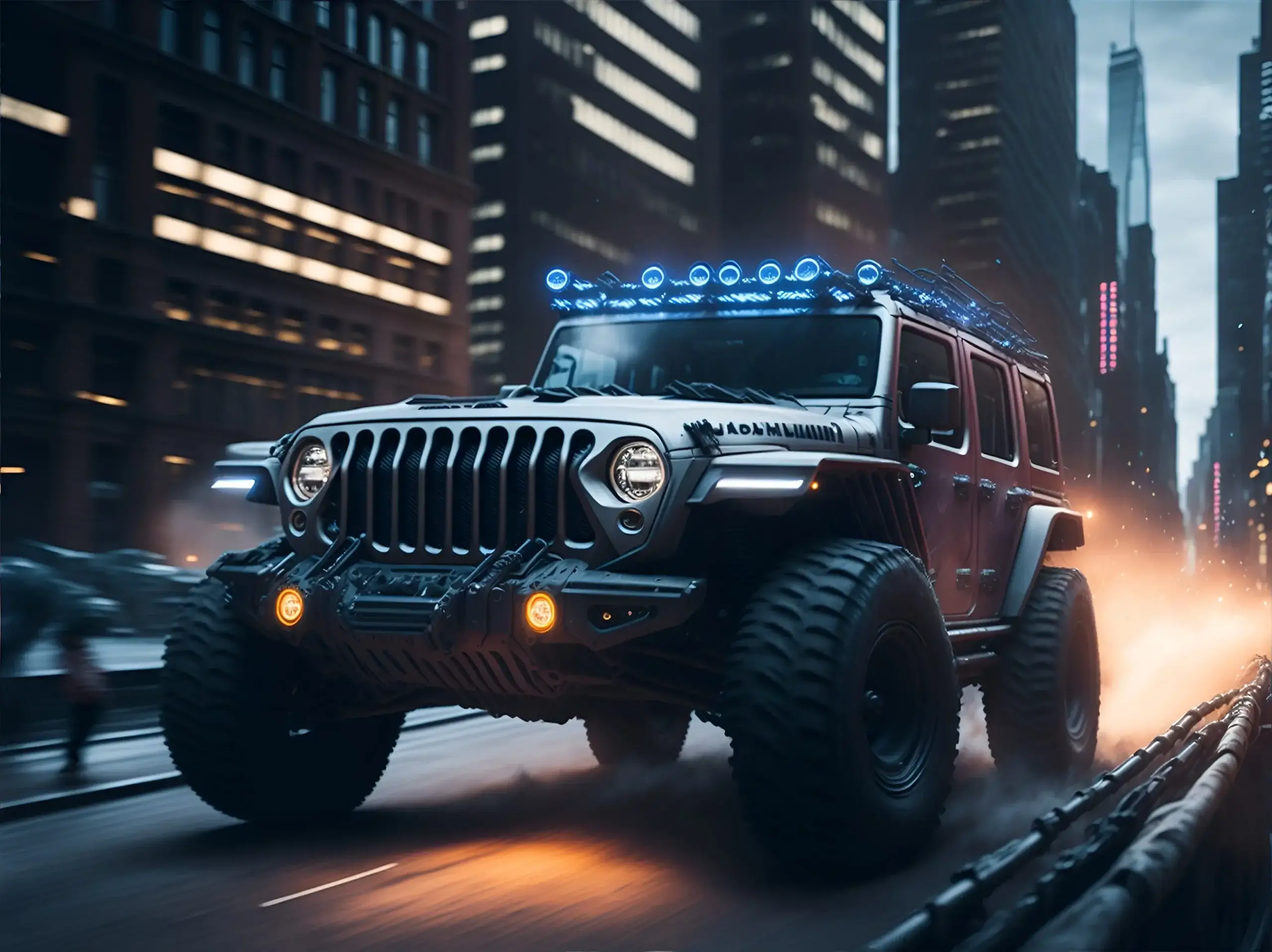 Jeep Wrangler Is Driving City